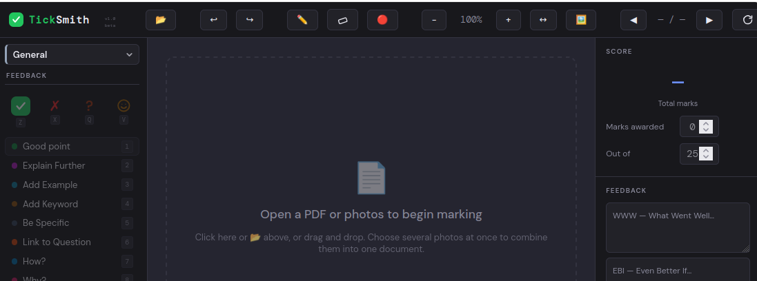 Importing a student pdf or images